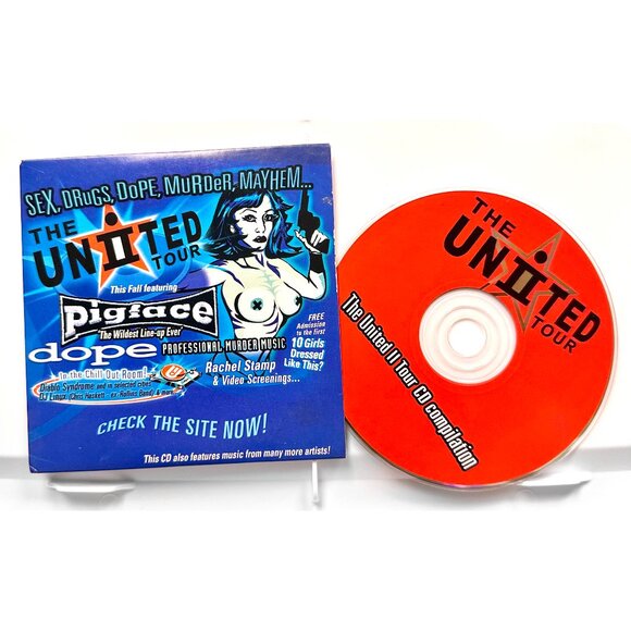 The United II Tour 2003 Industrial Promo Compilation CD Pigface KMFDM Dope Demo - Picture 1 of 4